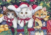 4341 Новогодние котята Набор для вышивания Classic Design